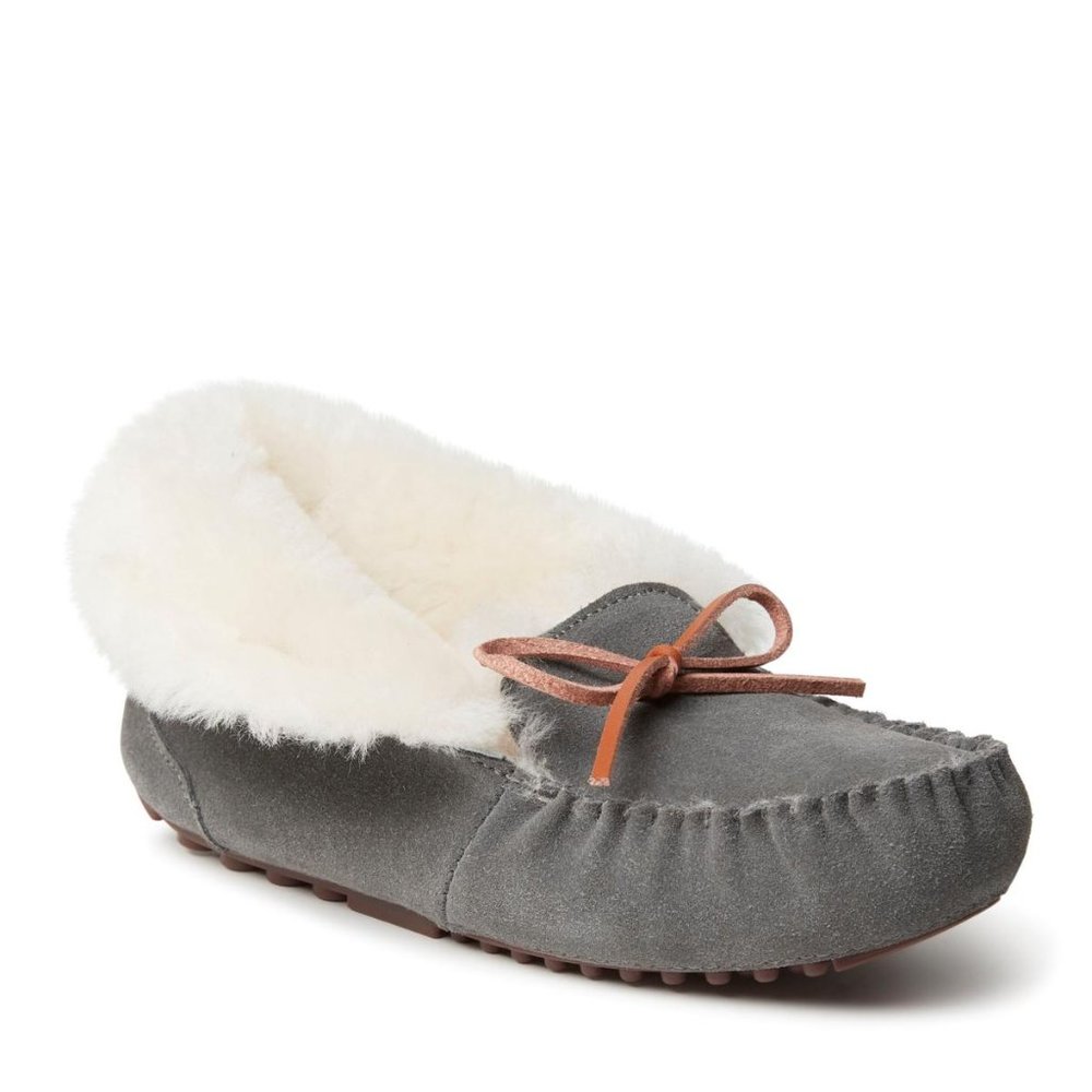 New Fireside by Dearfoams Women's Brisbane Shearling Foldover Moccasin 11